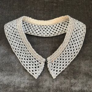 Vintage silver woven collar necklace